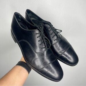 Loake 1880 Black Leather Lace Up Dress Shoes Made in England Mens 8.5